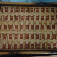 Vassoi vimini e legno