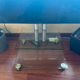 Supporto tv vetro e alluminio lucido Spectral