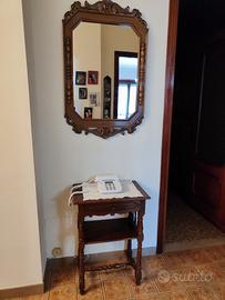 Specchio con tavolino da ingresso 