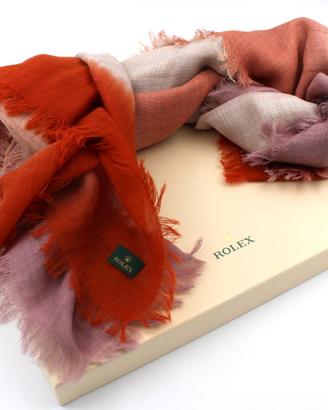 Rolex Foulard/Arancione Originale 100% Lana