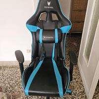 Sedia da gaming professionale in similpelle