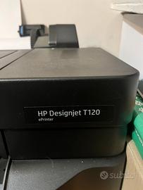 Plotter HP designjet T120 + 5 rotoli
