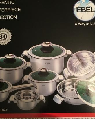 Batteria di pentole Ebel acciaio inox nuove