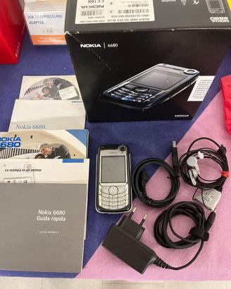 telefono cellulare nokia 6680 silver blu