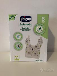 Chicco EcoBavaglini 6m+ Compostabili 36pz nuovi