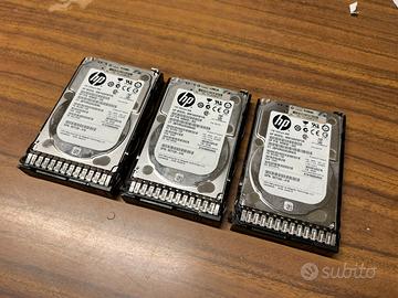 Lotto 3 Hard Disk Server HP SAS 2.5 1TB caddy