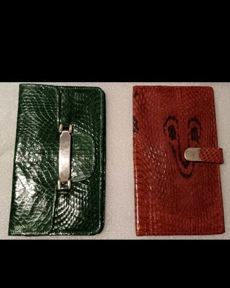 N. 2 Portafogli in pelle di pitone 