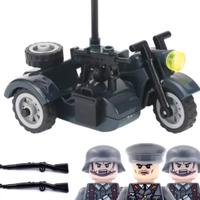 Set Soldati stile Lego ww2 tedeschi con moto