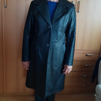 Giacca lunga in vera pelle