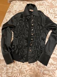 Camicia in raso nera