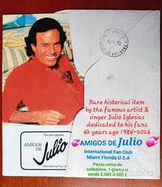 AMIGOS DE JULlio IGLESIAS Cartolina STORICA Collez
