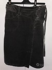 Gonna in velluto taglia 42