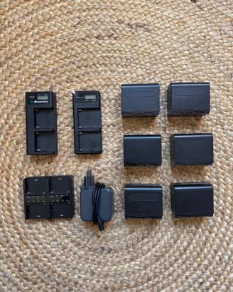 Batterie NP-F970 + caricatore rapido + plate