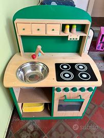 Cucina giocattolo legno per bambini
