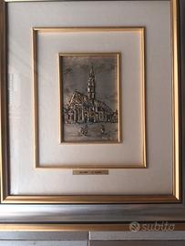 Quadro Vintage Duomo di Bolzano in argento 925