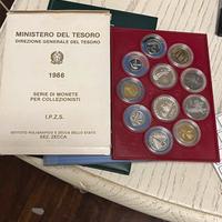 Serie di monete lire completa 1986