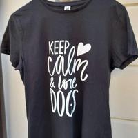T- shirt KEEP CALM & LOVE DOGS