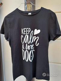 T- shirt KEEP CALM & LOVE DOGS