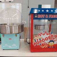 Macchina zucchero filato e pop corn professionale