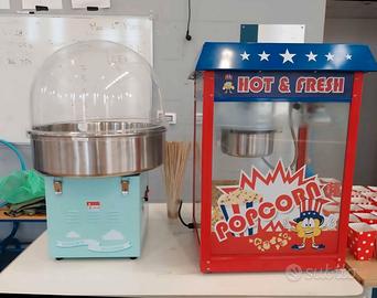 Macchina zucchero filato e pop corn professionale