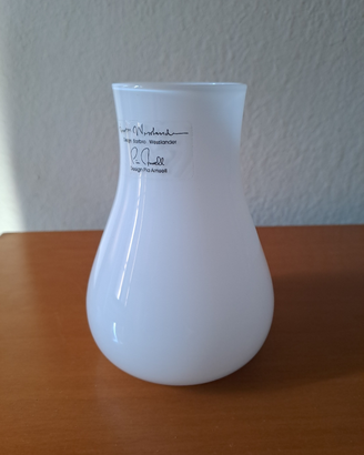 Vasetto vetro bianco Ikea Pia Amsell Svezia