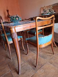 Sala da pranzo completa anni '50 in noce