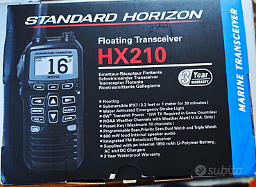 Vhf radio trasmittente nautica