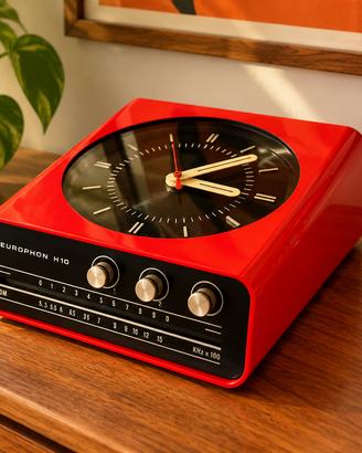 Radio sveglia vintage Europhon H10 rossa