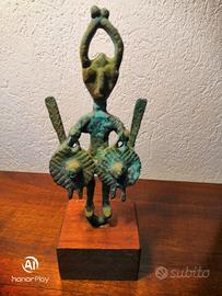 bronzetto nuragico sardo anni 60.