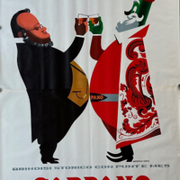 Testa - Poster Pubblicitario- Carpano brindisi con