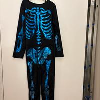 Carnevale Costume scheletro tuta intera bambino