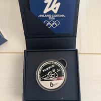 6€ Argento Cortina 2026 Bormio Tiratura 2500