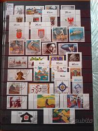 Francobolli Germania 1992   57 valori usati