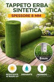 Tappeto prato erba sintetica 300x100 cm 8 mm