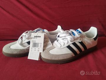 Scarpe sneakers Adidas Samba 42 2/3 bianche 