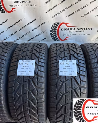 4 PNEUMATICI 225/40 R18 RIKEN INVERNALI SEMINUOVE