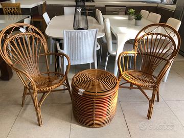 Salottino in vimini da giardino