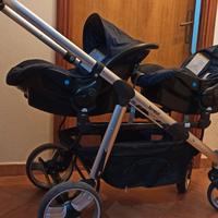 Trio passeggino gemellare Brevi ovo twin