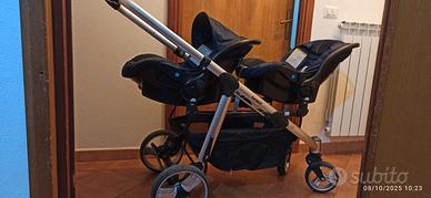 Trio passeggino gemellare Brevi ovo twin