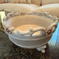 Cestino in ceramica Capodimonte