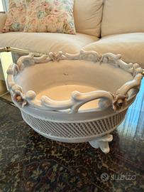 Cestino in ceramica Capodimonte