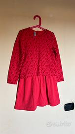 Abito bambina Primigi rosso manica lunga 8 anni