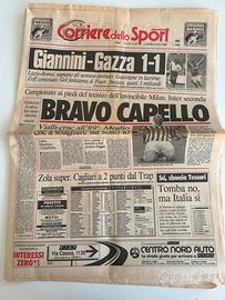 Corriere dello Sport 30/11/1992 Lazio-Roma 1-1