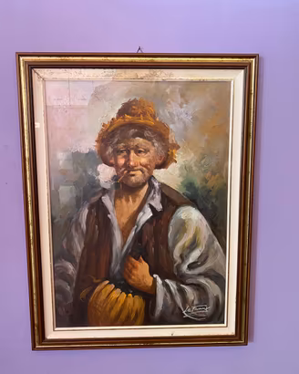 Dipinto olio quadro pittore Francesco Lej Le Frank