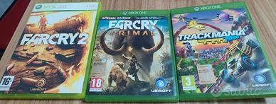 Xbox giochi Farcry Primal, Farcry2, TrackMania