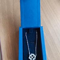 Collana Swarovski con quadrifoglio 