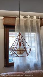 Lampade color rame con lampadina