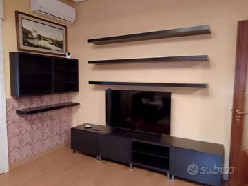 Parete attrezzata marrone/nera Ikea