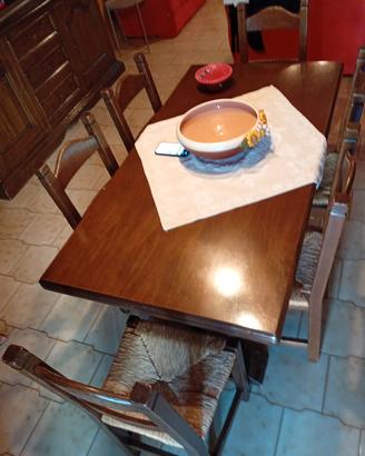 Tavolo con 6 sedie allungabile