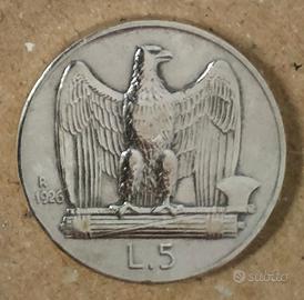 5 Lire Vittorio Emanuele III 1926 (RARA)